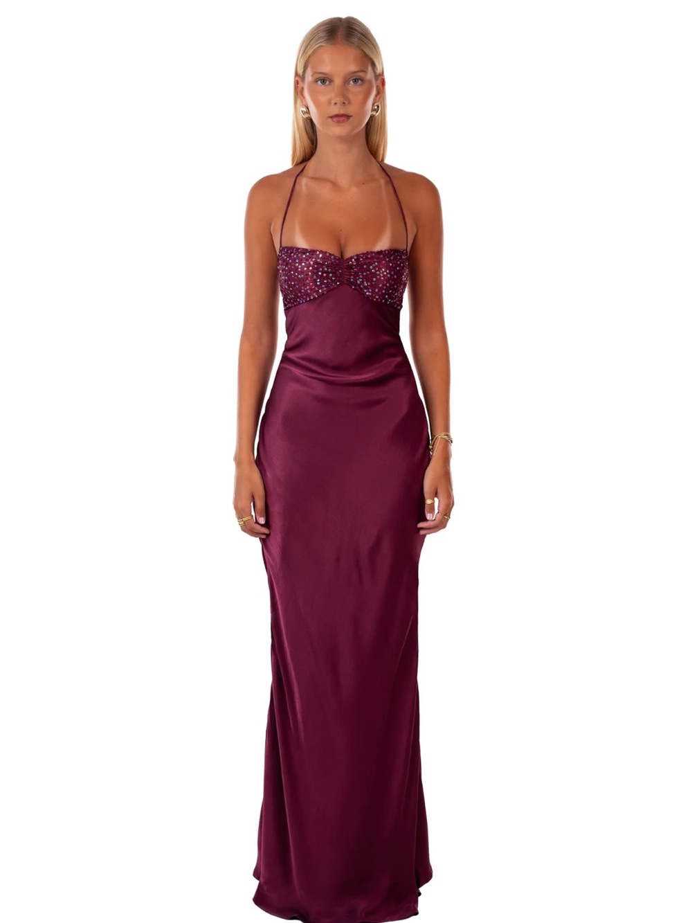 I am Delilah Jade Maxi Dress - Berry